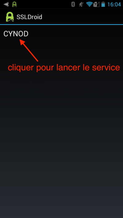 Exécuter tunnel SSLDroid